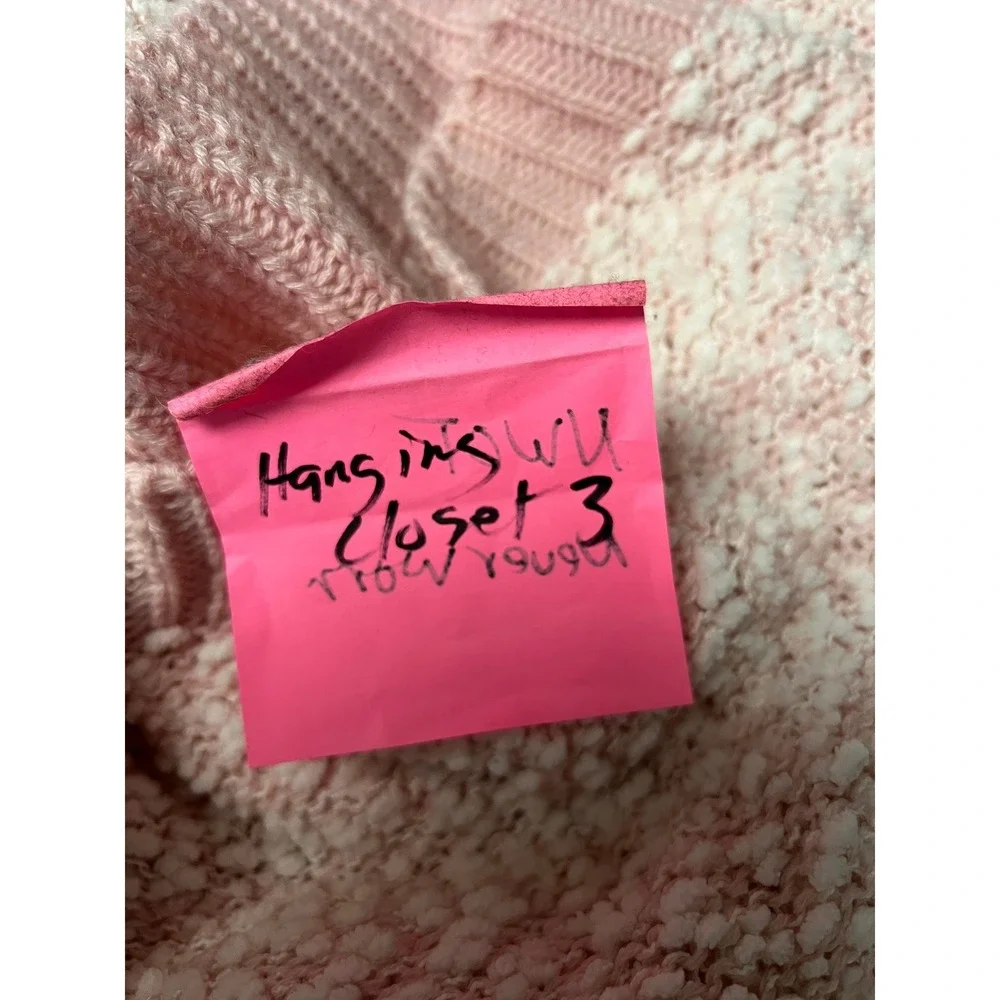 Cato Woman Pink Popcorn Knit Chunky Sweater Size 18W/20W Crew Neck Pullover
